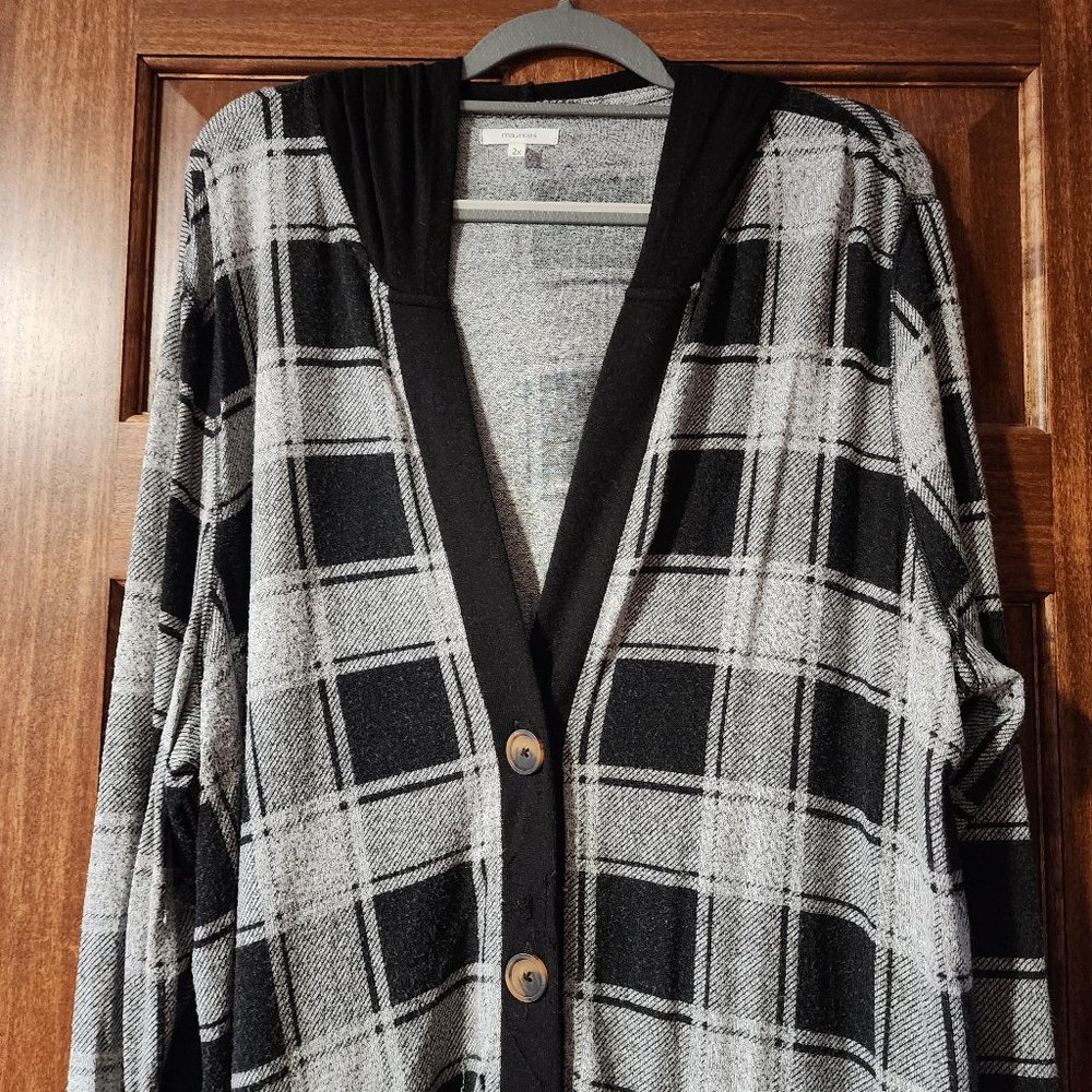 Maurices Button Down Hooded Cardigan